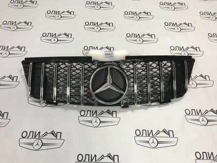 Решетка радиатора GT на Mercedes  ML W164 05-08 год хром дорестайлинг